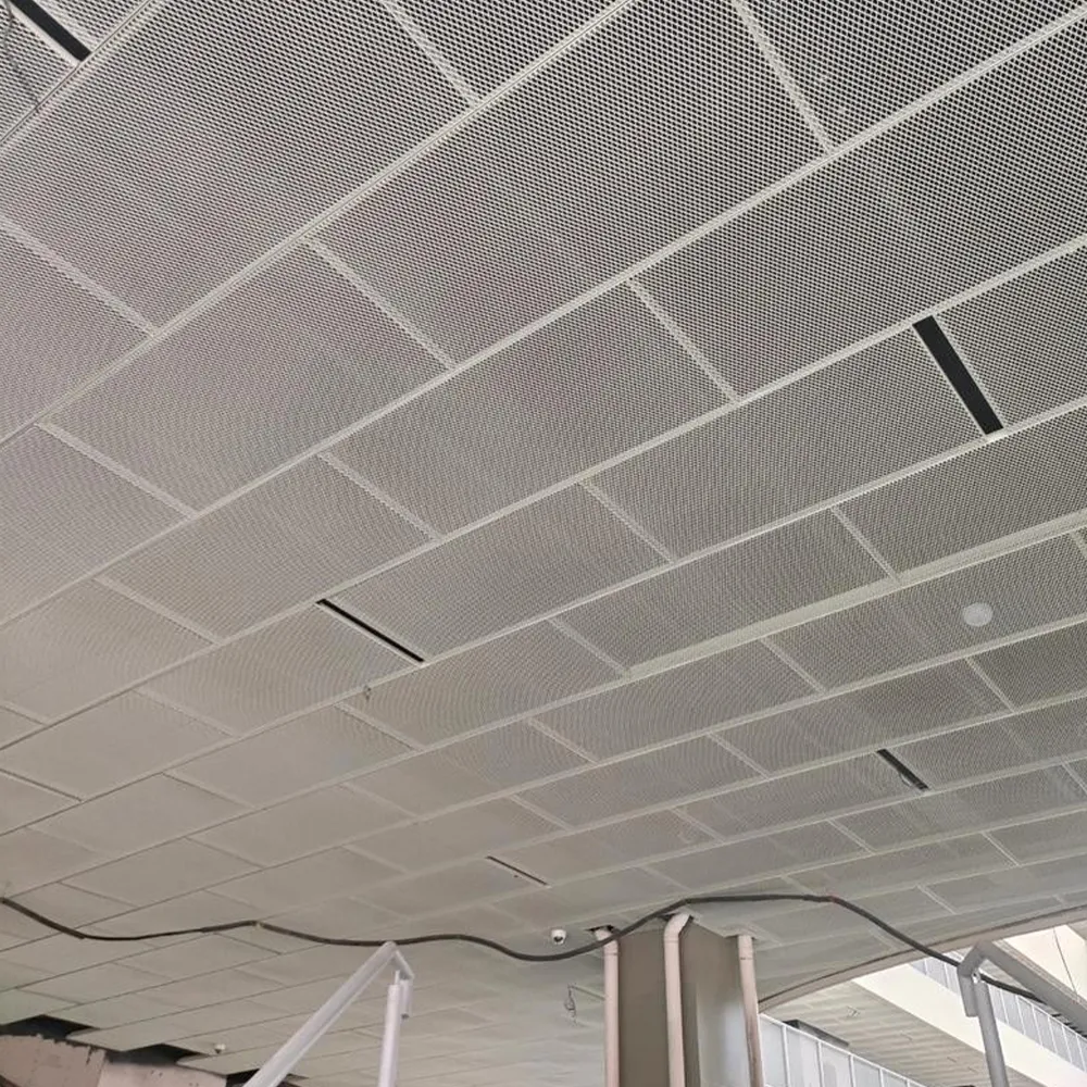 Flat Square Aluminium Expanded Metal Ceiling Panel - Aluminium Extrusion Solid Panels - laluxalu.com