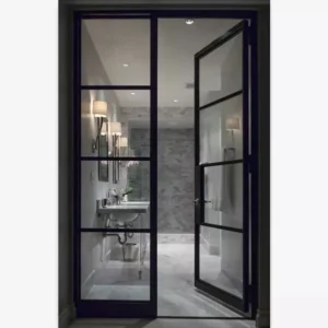 Grid Thermal Break Aluminium Bathroom Swing Door - Alumin...