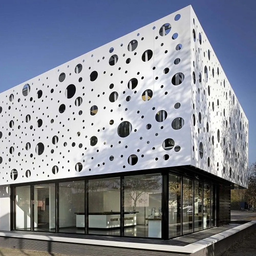 Random Perforated Carved Aluminium Exterior Wall Panel - ...