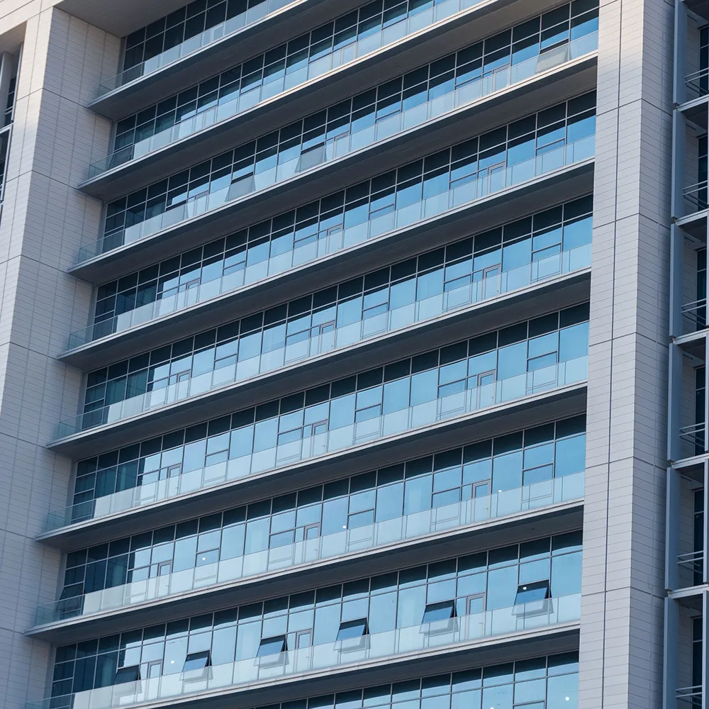 High-Rise Aluminium Framed Curtain Wall Profile - Aluminium Extrusion Curtain Wall & Facade - laluxalu.com